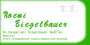 noemi biegelbauer business card